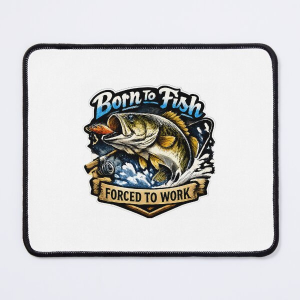 Item preview, cute born to fish sticker designed and sold by Kushwaha18.
