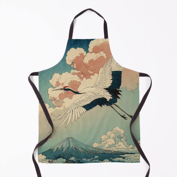 Item preview, Japanese Crane - Japandi Ukiyo e Painting designed and sold by KJNihonDesigner.