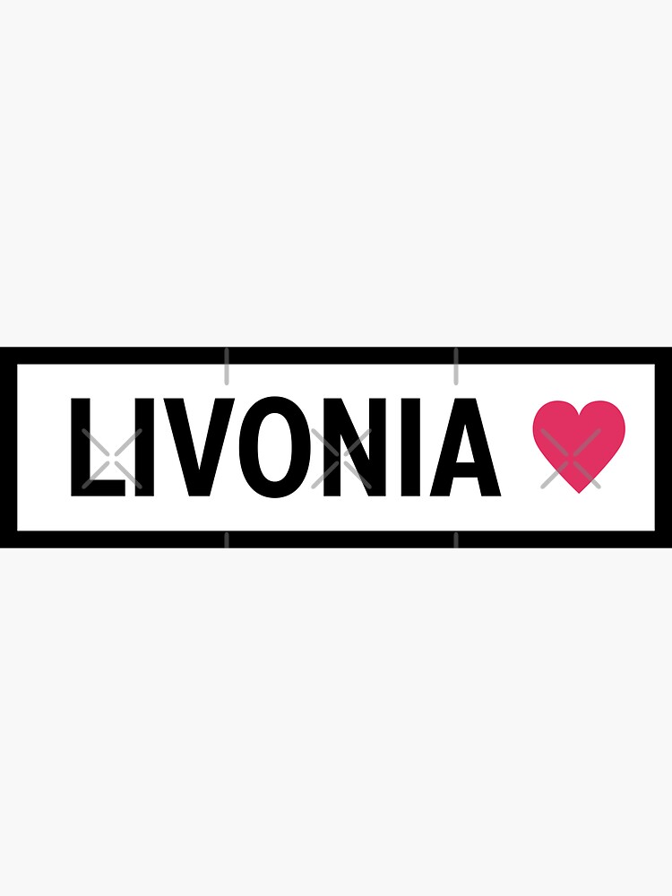 "Livonia" Sticker by homelove Redbubble