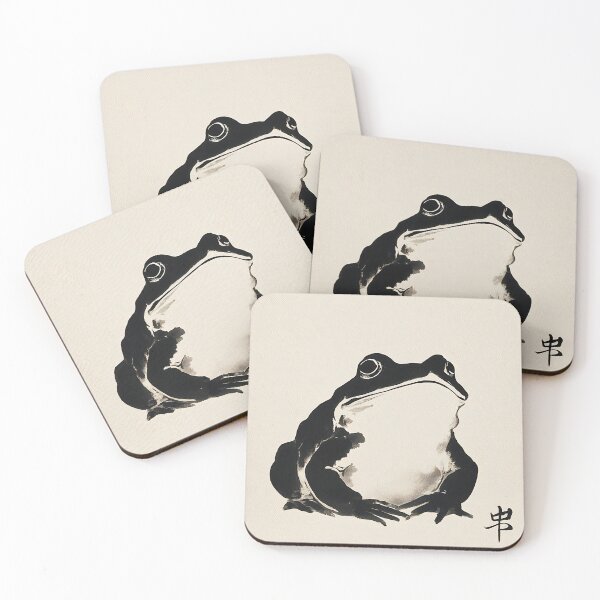 Item preview, Japanese Frog - Japandi Ukiyo e Painting designed and sold by KJNihonDesigner.