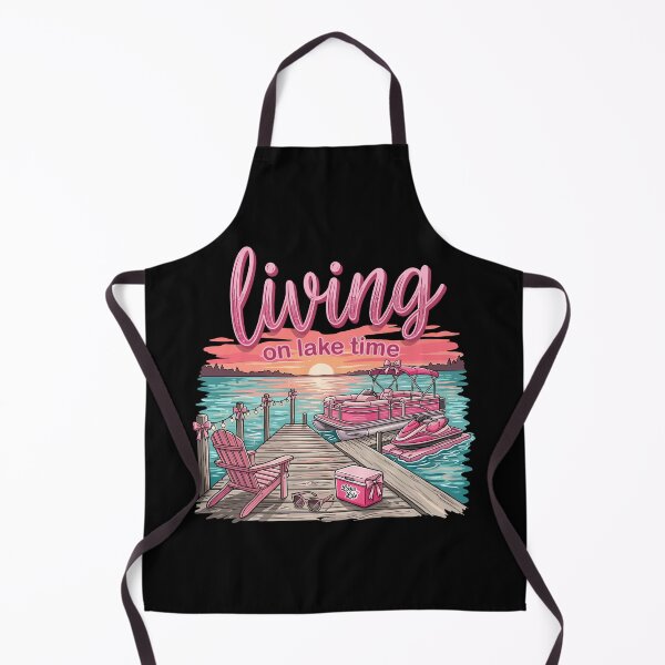 Item preview, Preppy Pink Pontoon Boat Lake Life Sunset designed and sold by KroghDs.