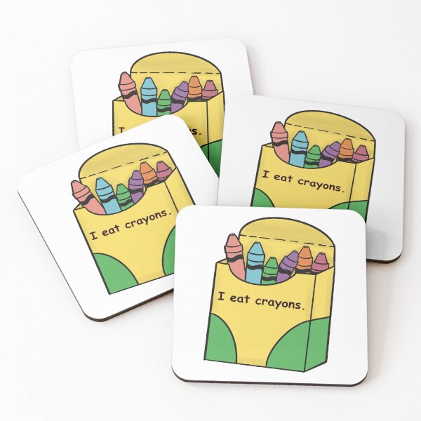 Item preview, “I eat crayons” funny teacher school design (transparent background) designed and sold by EmsideOutCrafts.