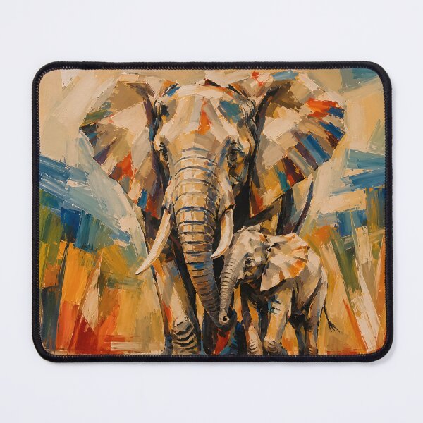 Item preview, Abstract Elephant with Baby Art designed and sold by giachem99.
