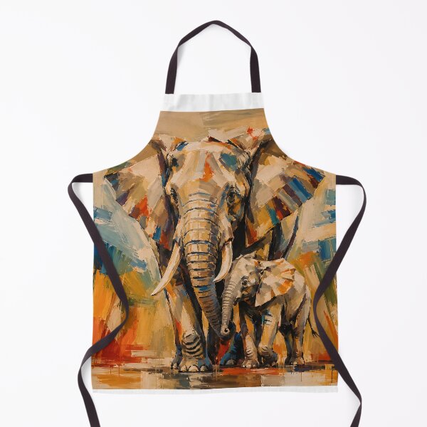 Item preview, Abstract Elephant with Baby Art designed and sold by giachem99.