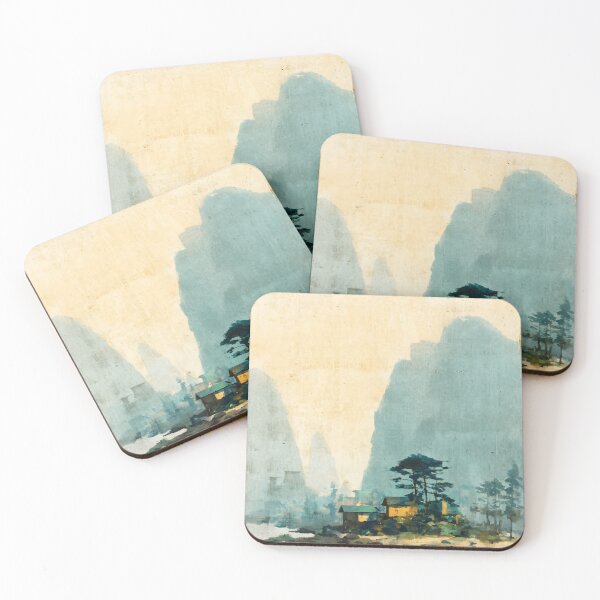 Item preview, Japanese Landscape - Japandi Ukiyo e Painting designed and sold by KJNihonDesigner.