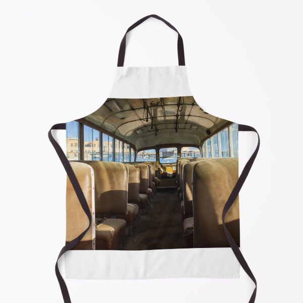 Item preview, Abandoned School Bus Interior With Empty Sunlit Seats and Worn Vintage Upholstery Evoking Nostalgia designed and sold by Nmallia.