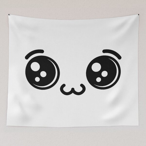 Item preview, Cute kawaii shiny eyes face designed and sold by BlushyPrint.