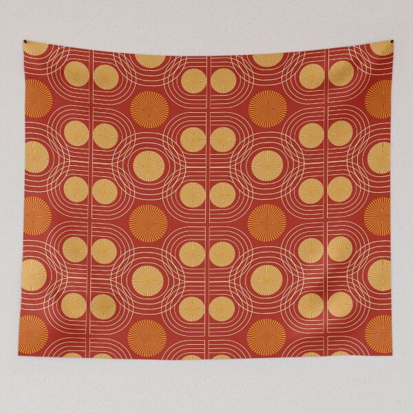 Item preview, Graphic Sun and Arcane 12 - Mid Century design designed and sold by StefanStudioArt.