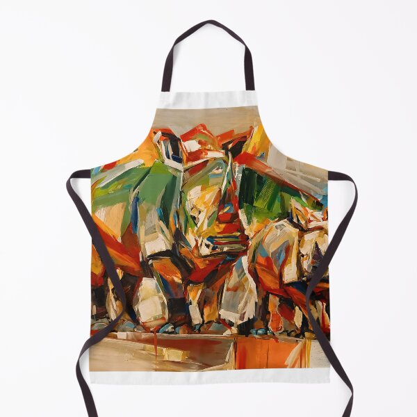 Item preview, Abstract rhinoceros with baby art designed and sold by giachem99.