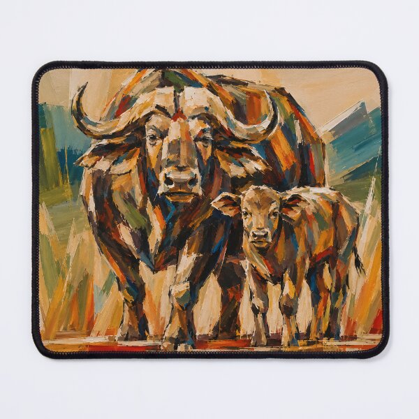 Item preview, Abstract Buffalo with Calf Art designed and sold by giachem99.