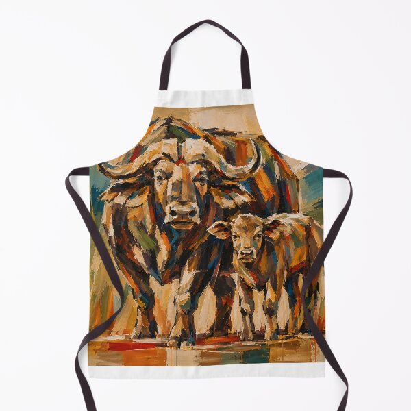 Item preview, Abstract Buffalo with Calf Art designed and sold by giachem99.