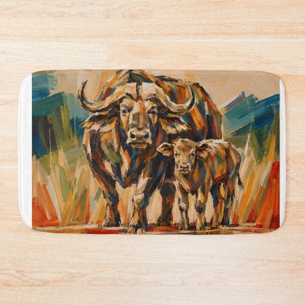 Item preview, Abstract Buffalo with Calf Art designed and sold by giachem99.