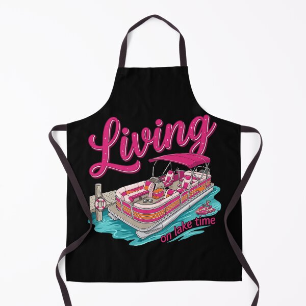 Item preview, Living On Lake Time Preppy Pink Pontoon Boat designed and sold by KroghDs.