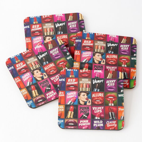 Item preview, Bold Lipstick Pop Art Collage – Glam Makeup Retro Beauty Aesthetic designed and sold by GiftLore Studio.