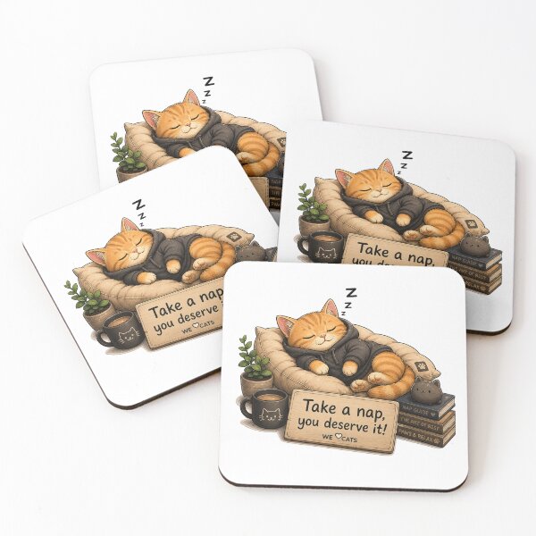 Item preview, "Take a Nap, You Deserve It!" Cozy Sleepy Cat! designed and sold by WeLoveCatss.