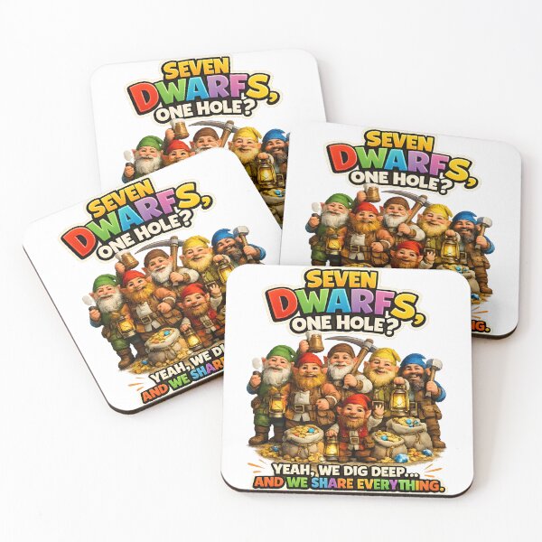Item preview, Seven Dwarfs One Hole Funny Adult Humor Design designed and sold by PMDesignStudio.