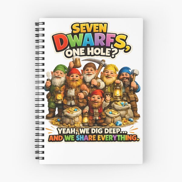 Item preview, Seven Dwarfs One Hole Funny Adult Humor Design designed and sold by PMDesignStudio.
