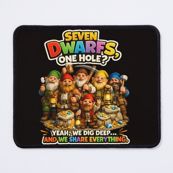 Item preview, Seven Dwarfs One Hole Funny Adult Humor Design designed and sold by PMDesignStudio.
