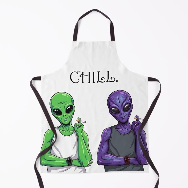 Item preview, Chill Alien Smoking Illustration designed and sold by HornbillDesign.