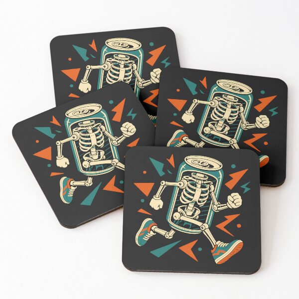 Item preview, Retro Skeleton Soda Can Mascot designed and sold by AwesomeBeyondLimits.