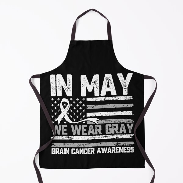 Item preview, In May We Wear Gray Brain Cancer Awareness Supporter Warrior designed and sold by 76Valeria.