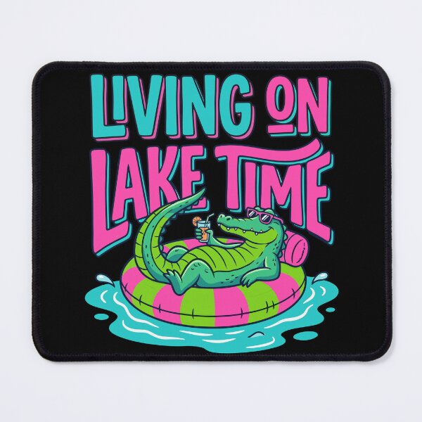 Item preview, Living On Lake Time Funny Alligator Inner Tube designed and sold by KroghDs.