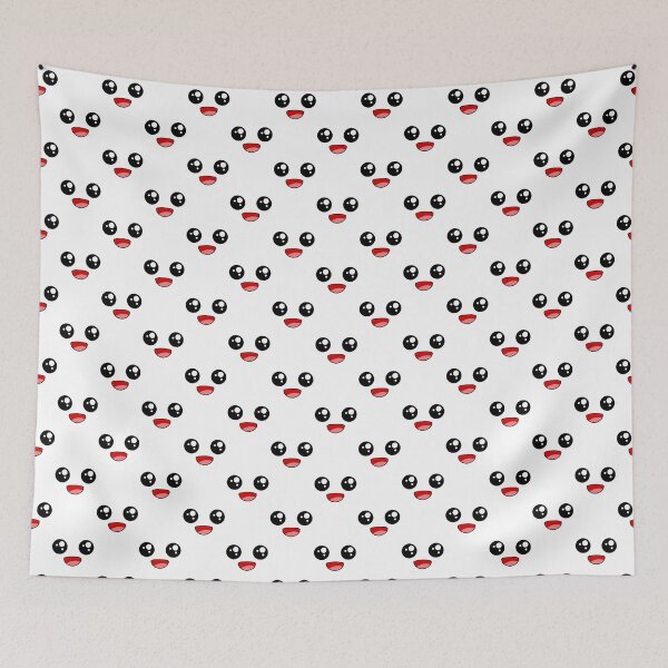 Item preview, Adorable kawaii happy smiling face pattern designed and sold by BlushyPrint.