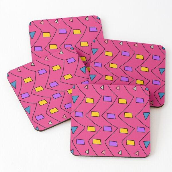 Item preview, Geometric Shapes Lines Pattern on Bright Pink designed and sold by Itaya Art.