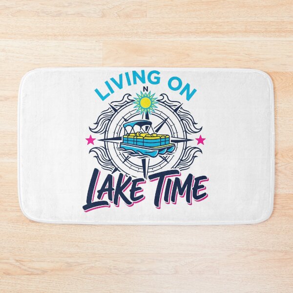 Item preview, Living On Lake Time Pontoon Boat Compass designed and sold by KroghDs.