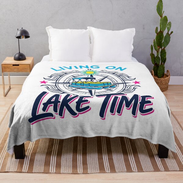 Item preview, Living On Lake Time Pontoon Boat Compass designed and sold by KroghDs.