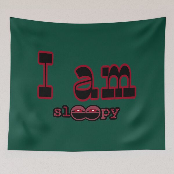 Item preview, I Am Sleepy - Tired Eyes Typography Relatable Quote designed and sold by Ihor Ivanov.