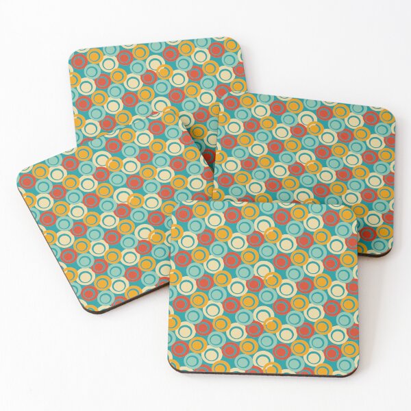 Item preview, Colourful Circles 96 in a turquoise background designed and sold by StefanStudioArt.
