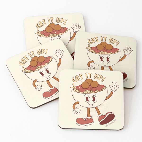 Item preview, Eat It Up! Spaghetti Vintage Retro Cartoon K-POP Inspired Design designed and sold by smeraldosecrets.