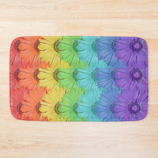Item preview, Rainbow Daisies Colorful Botanical Daisy Flower Chakras Art designed and sold by Sharon Cummings Art.