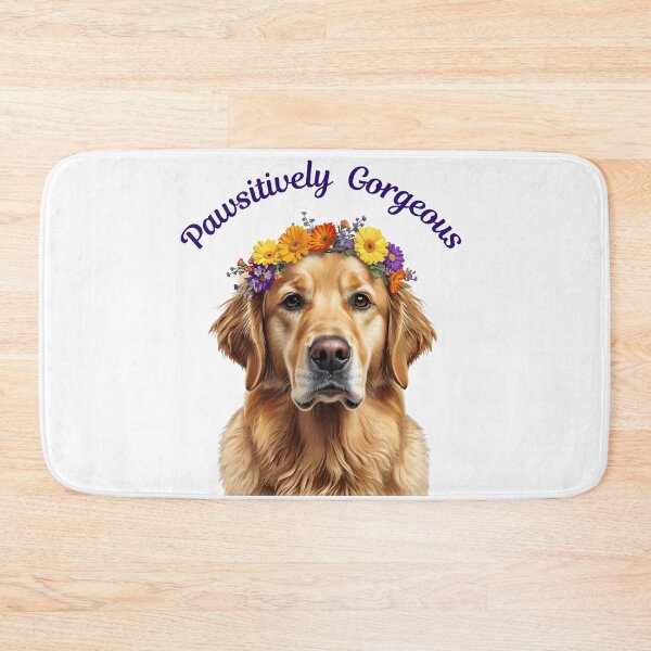 Item preview, A Beautiful Golden Retriever Dog with a Flower Garland designed and sold by Soulstar Designs.