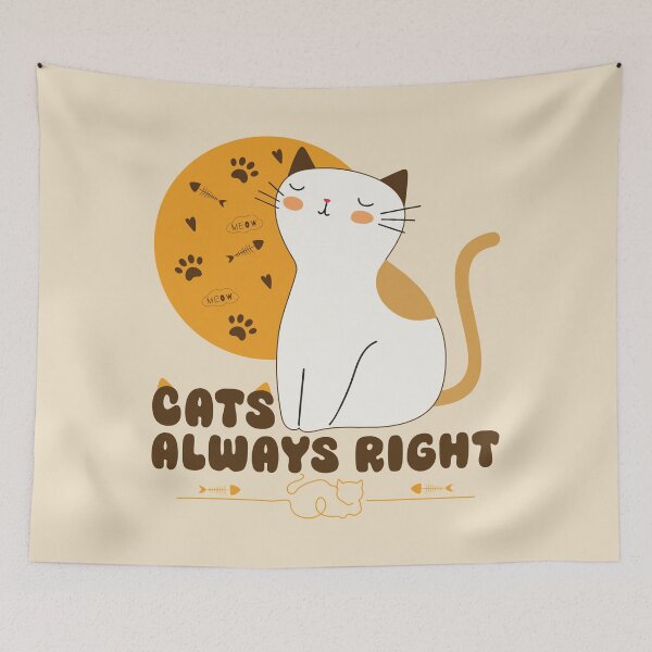 Item preview, Cats Always Right Cute Kawaii Moon Paws Funny designed and sold by DaVinciFeather.