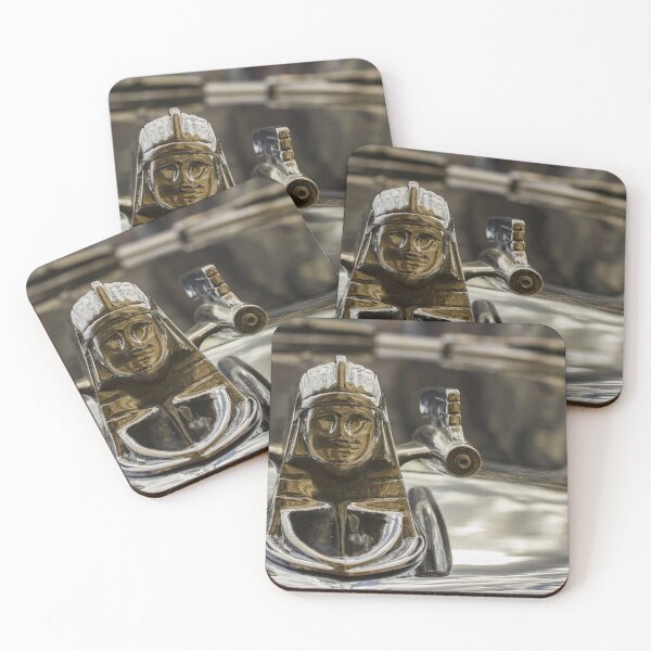 Item preview, Vintage Chrome Hood Ornament Featuring Egyptian Sphinx Mascot on Classic Car Hood Closeup designed and sold by Nmallia.