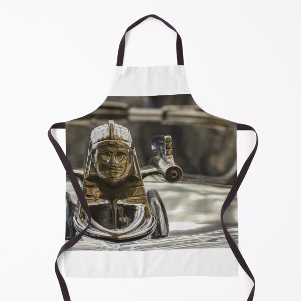 Item preview, Vintage Chrome Hood Ornament Featuring Egyptian Sphinx Mascot on Classic Car Hood Closeup designed and sold by Nmallia.