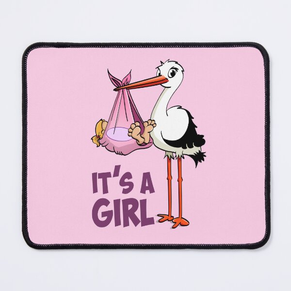 Item preview, It’s a girl “The stork who delivers the baby girl” designed and sold by Stef Ringoot, cartoons and illustrations.