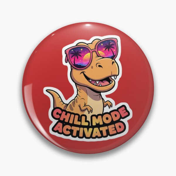 Item preview, Chill Mode Dinosaur Retro Sunset Vibes designed and sold by PrintBreeze.