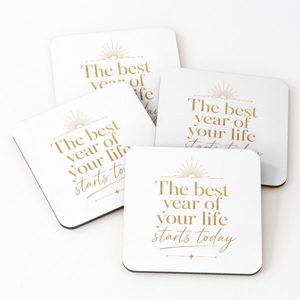 Item preview, The best year of your life starts today - Motivational Quote designed and sold by ThreadVibeGo.