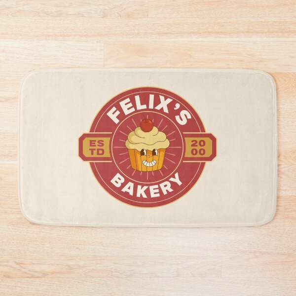 Item preview, Felix’s Bakery Est. 2000 | Retro K-POP Café Logo Sticker designed and sold by smeraldosecrets.