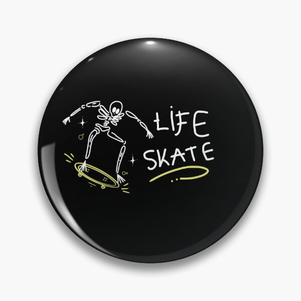 Item preview, Life Skate Skull Line Art designed and sold by ZwoToopia.
