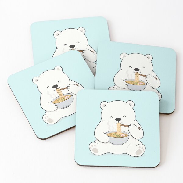 Item preview, Polar Bear Ramen: Kawaii Japanese Delight designed and sold by Droosam.