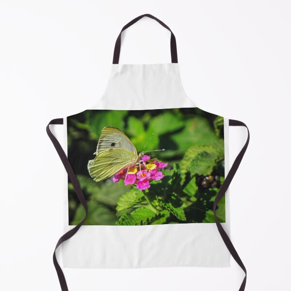 Item preview, Yellow Butterfly Feeding On Pink Wildflower In Lush Green Garden Macro Close-Up designed and sold by Nmallia.