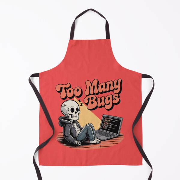 Item preview, Too Many Bugs Funny Programmer Skeleton Coding Design designed and sold by Raw Tigers.