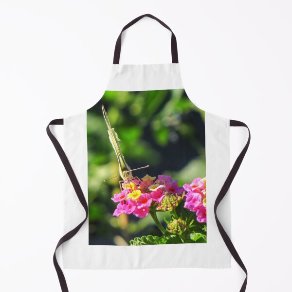 Item preview, Yellow Butterfly Feeding On Pink Wildflower In Lush Green Garden Macro Close-Up designed and sold by Nmallia.