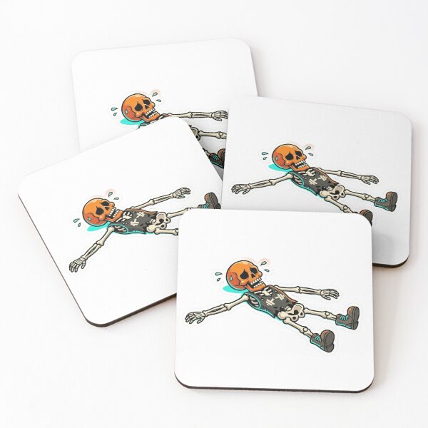 Item preview, Funny Tired Skeleton After Gym Workout Exhausted Fitness Sticker designed and sold by JeevanStickers.