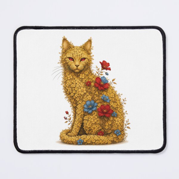 Item preview, Golden Blossom Spirit Cat designed and sold by MarekoraStudio.