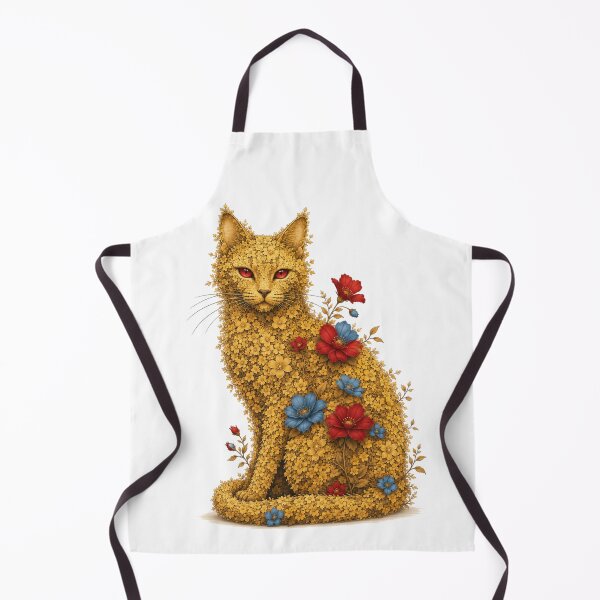 Item preview, Golden Blossom Spirit Cat designed and sold by MarekoraStudio.